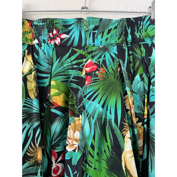 NWT Laura Byrnes Pinup Girl Little Jun Skirt Parrot Print in Hawaii Tropical XL - Picture 6 of 8